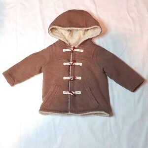 Mini Boden Funky Duffle Toggle Hooded Coat Jacket Size12-18 months
